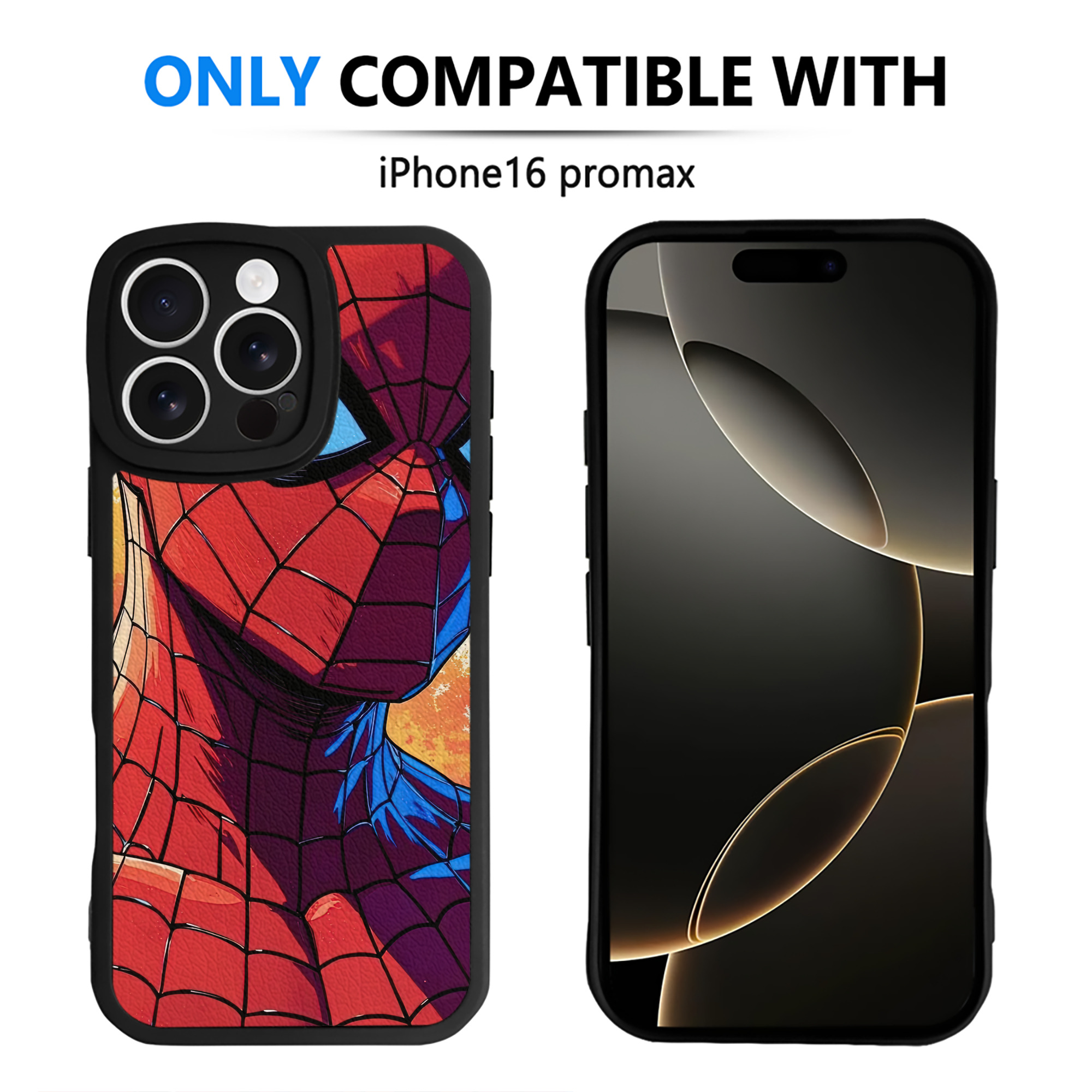 Spider Man スパイダーマン 【iPhone 16シリーズ対応】シリコンスマホケース（レザー調） 材質：シリコン